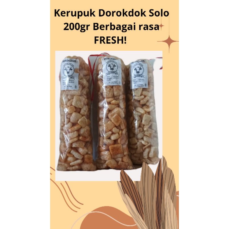 

1 Ball Drokok Solo Kerupuk Kulit Sapi Dorok 200gr Berbagai Rasa FRESH!