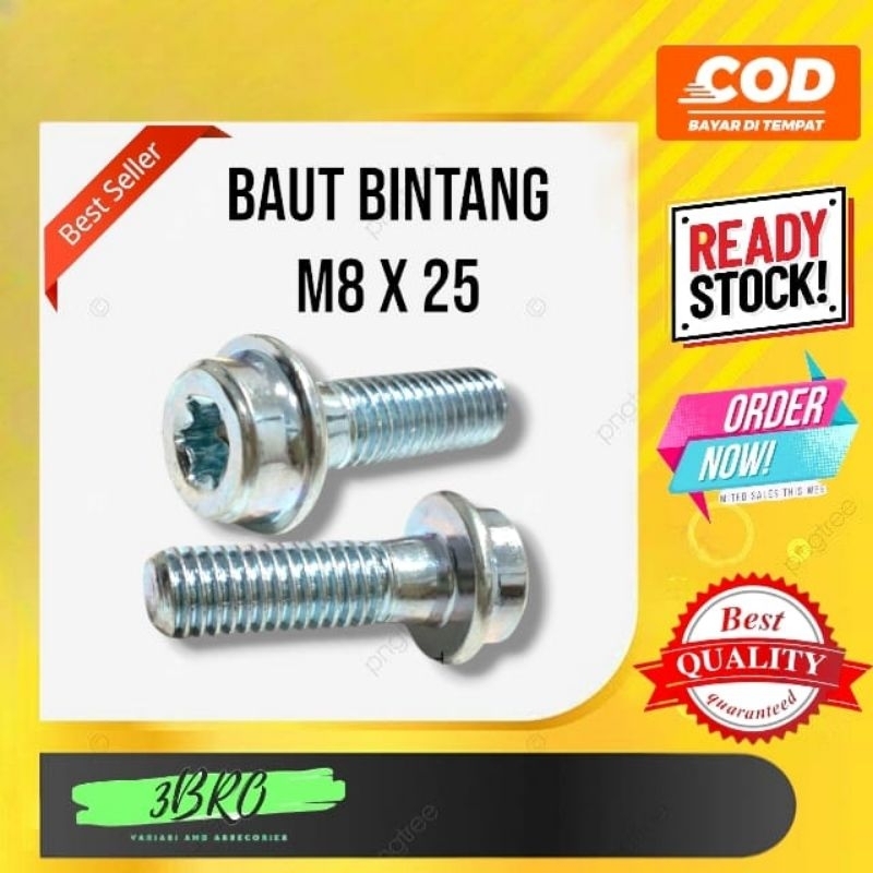 Baut bintang baut kaliper cakram motor