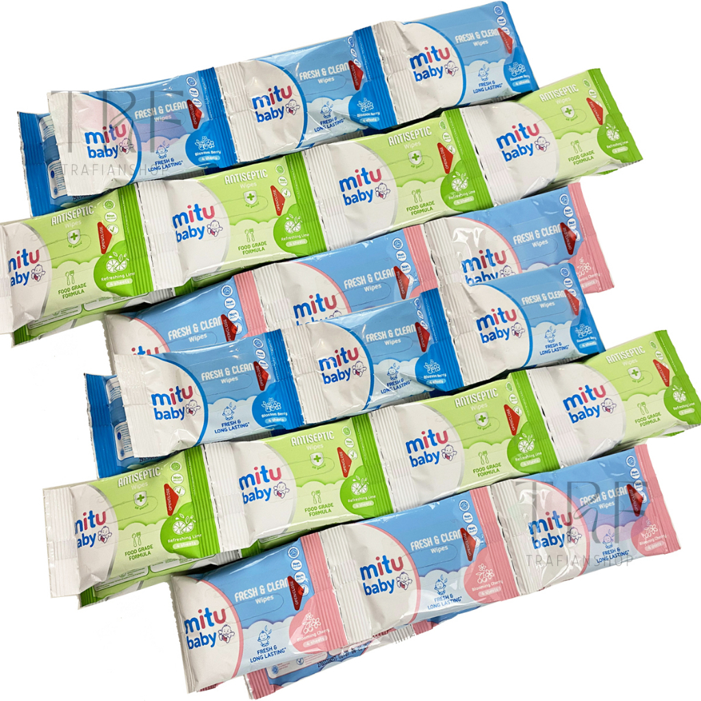 1 RENTENG ISI 12 PCS TISSUE/TISU BASAH MITU RENCENG/MINI