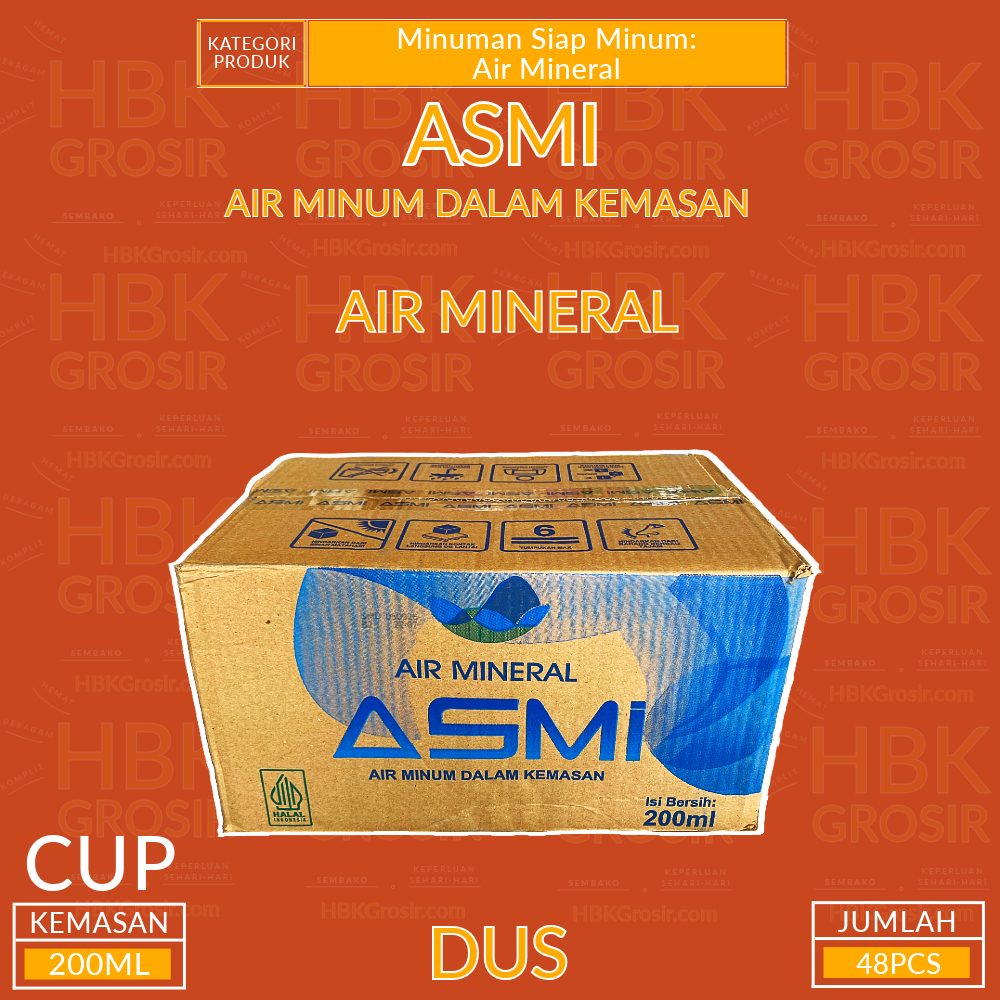 

Air Minum Dalam Kemasan Asmi Cup 220ML - Dus Isi 48Pcs