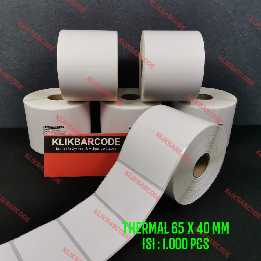 

LABEL STIKER THERMAL BARCODE 65 X 40 MM 1000Pc STICKER ETIKET 65x40 ETIKET RUMAH SAKIT PUSKESMAS 1.000 PCS