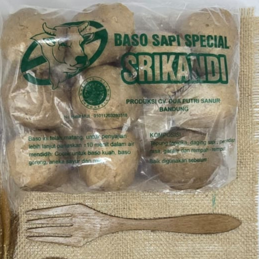 

JUN Srikandi Baso Sapi Spesial RDL ukuran besar isi 10 butir kemasan 626gr