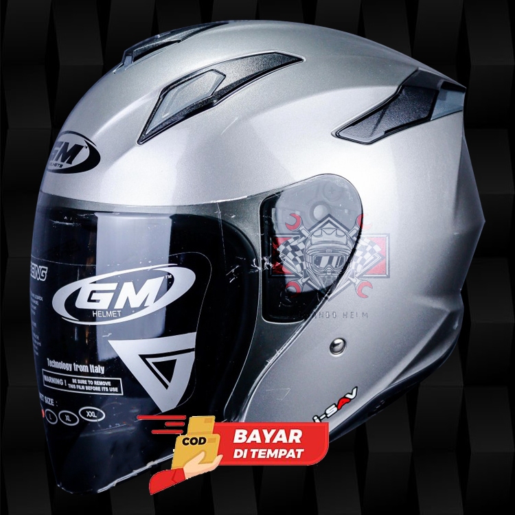 GM HELM KING FIGHTER BASIC SOLID DARK GREY - SINGLE VISOR
