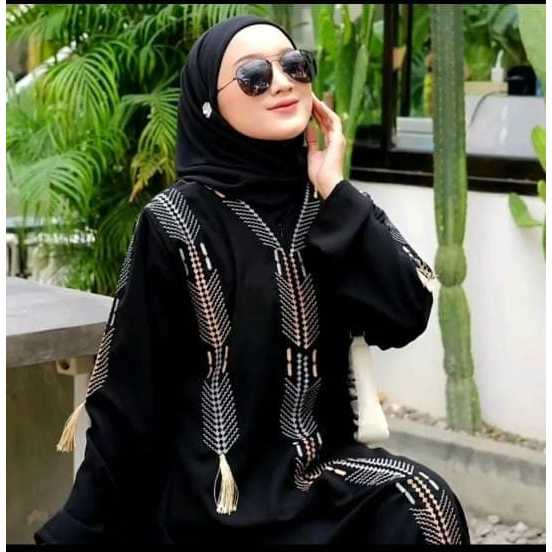 Abaya bordir saila -abaya hitam -gamis turkey -abaya anak dan dewasa -best seller