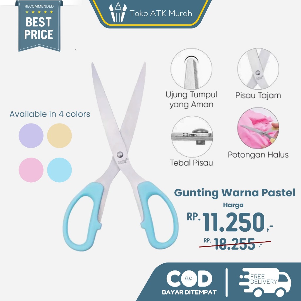 

Gunting Pastel Joyko SC-848PTL Sedang Scissors