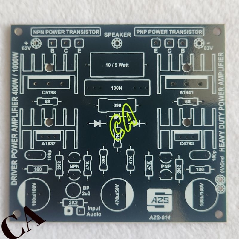 PCB Power Driver 400W sd 1000W 2 Stage Power 2 Tingkat Simetris