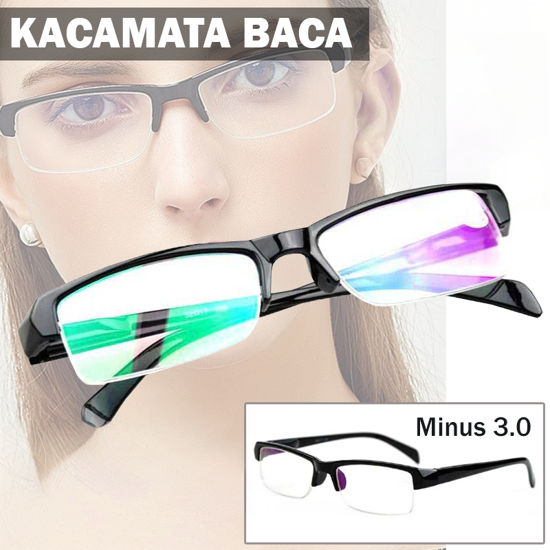 Kacamata Baca Lensa Minus 3.0 Myopia Rabun Jauh Classic Mins Sunglasses Desain Klasik Pria Wanita