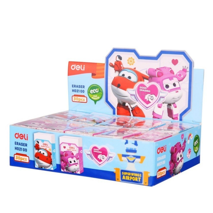 

DELI - EH02100 Penghapus Besar Karakter Super Wings Bersih dan bebas debu 54 × 30 × 12mm