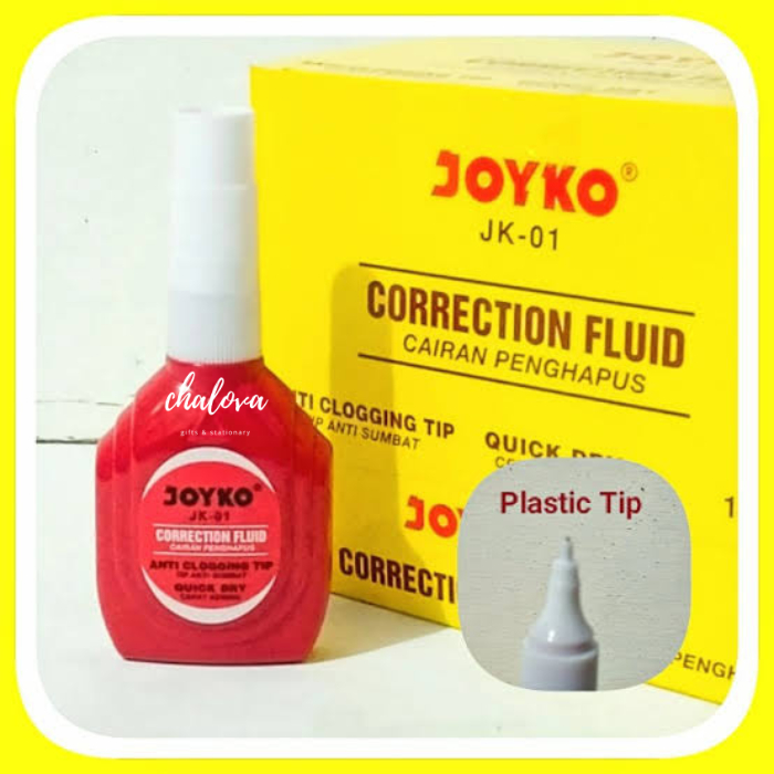 

[LUSIN] TIP-EX CAIR JOYKO JK-01/ CORRECTION FLUID ISI 12 PCS