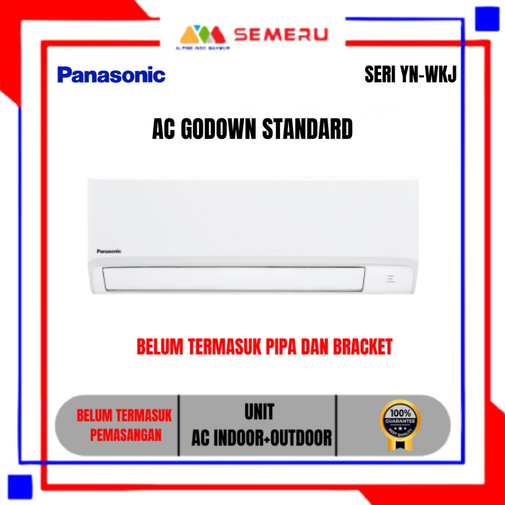 PANASONIC AC GODOWN STANDARD 0.5 PK CS/CU-YN5 WKJ DAN 0.75 PK CS/CU-YN7 WKJ UNIT ONLY KHUSUS MAKASSA
