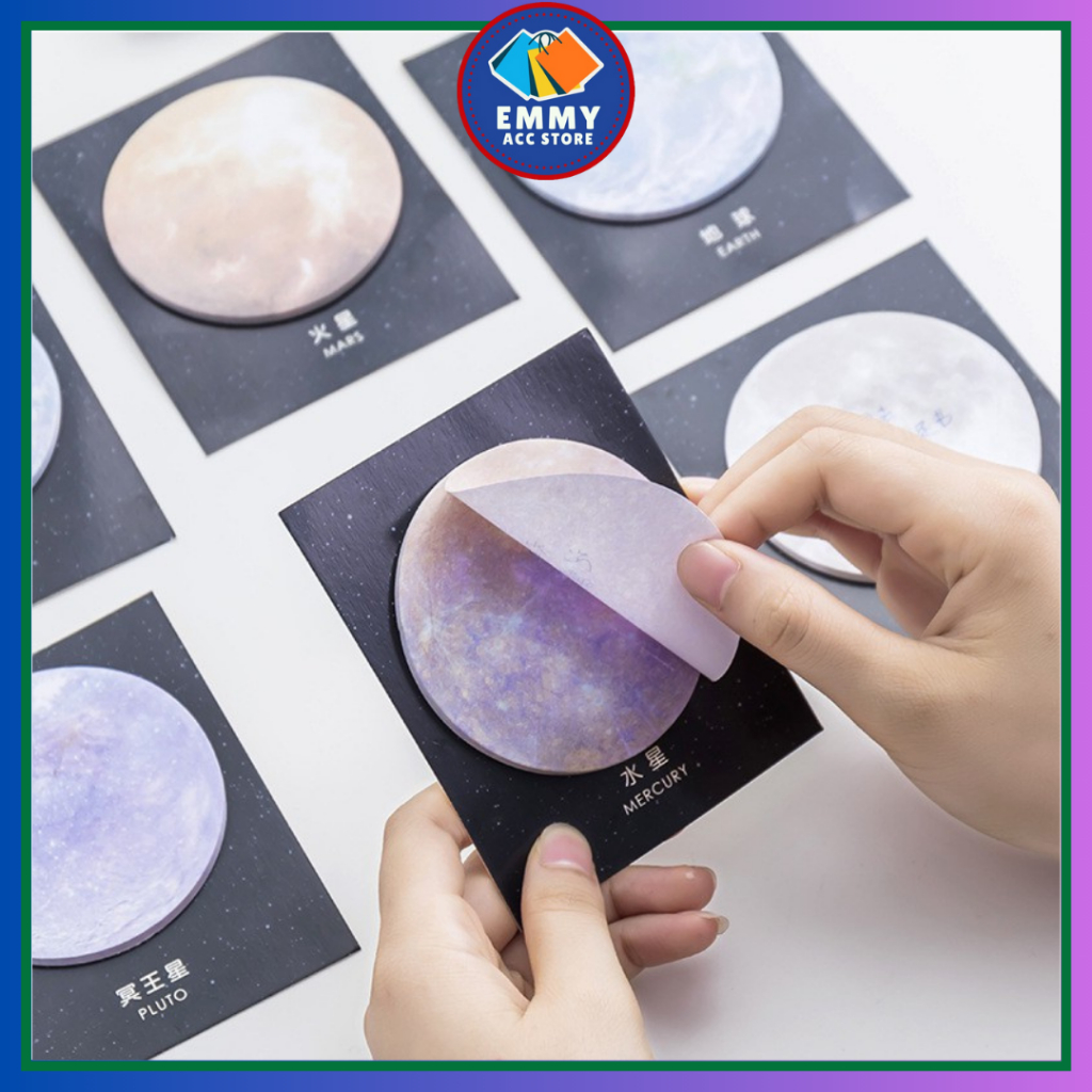 

Sticker Notes Motif Planet Galaxy RANDOM Tempelan Memo Post It Stiker Buku Catatan Messages To-Do-List