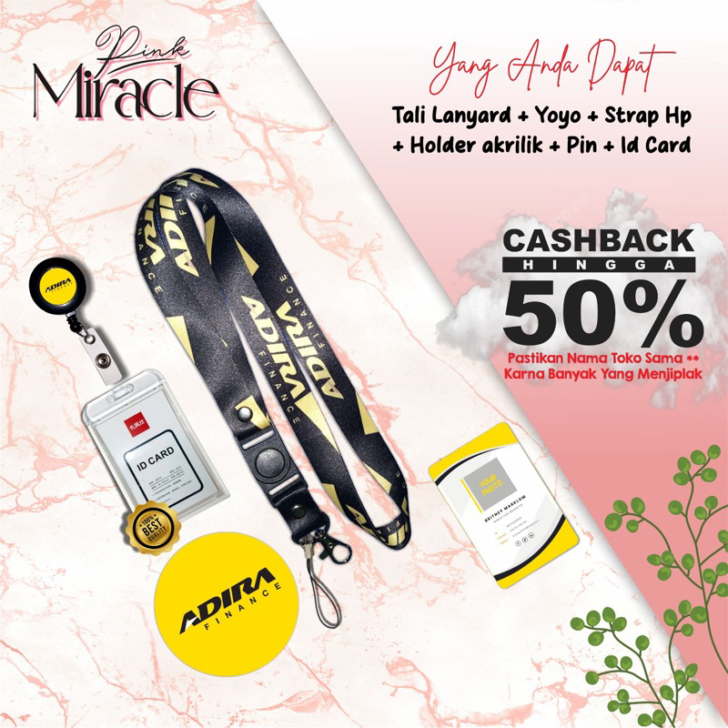 

Tali Lanyard ADIRA FINANCE / Tali Idcard ADIRA FINANCE [Ready stock] Termurah