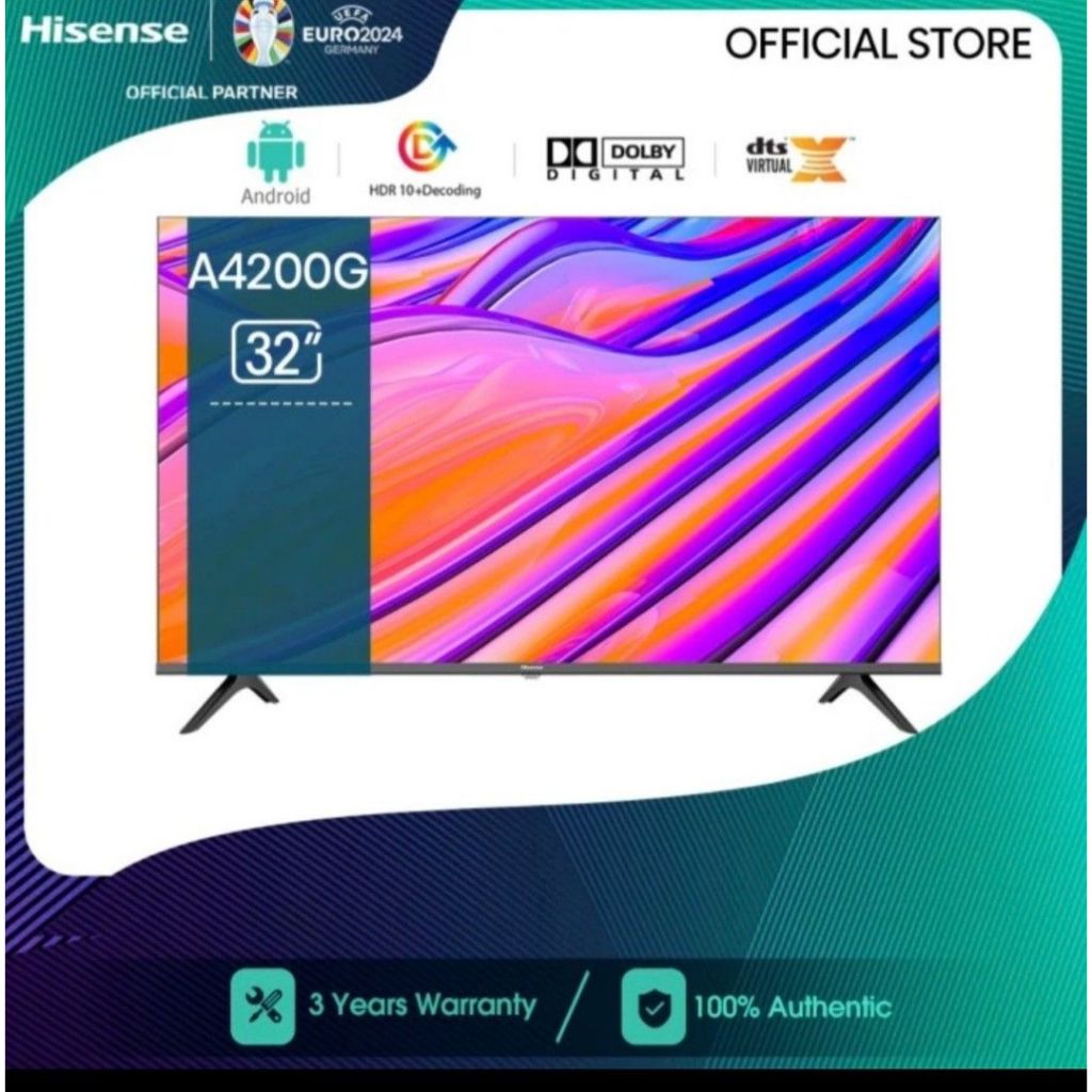 Led Tv Hisense 32 inch 32inch 32A4200G 32A4200 G 32A 4200 Android Smart Netflix HDR