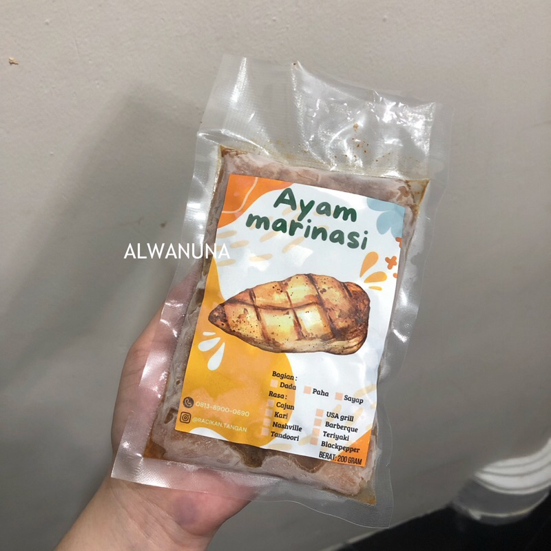 

READY TO COOK SIAP MASAK frozen dada ayam fillet marinasi beku bumbu cajun barberque teriyaki blackpepper tandoori seasoning makanan diet protein harian dry rub marinated chicken