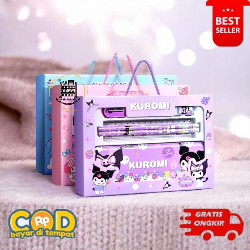 

[PRP] set alat tulis anak | kotak pensil anak set 7 in 1 stationery untuk hadiah anak sekolah