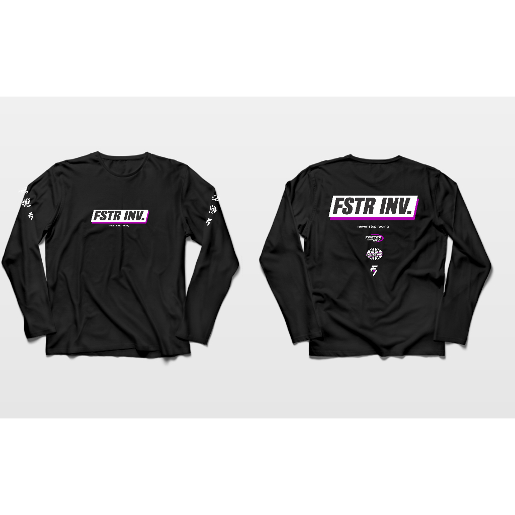 KAOS LENGAN PANJANG RACING FASTER INVADER TERBARU V2 BIG SIZE JUMBO