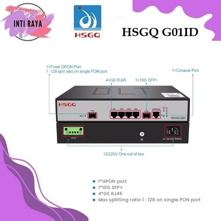 HSGQ-G01ID OLT GPON 1 Port OLT Mini Size