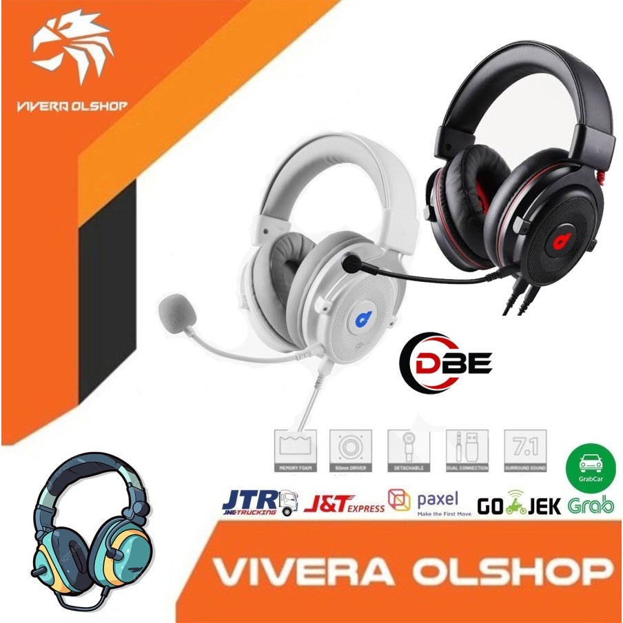 GM 500 headphone game - dBE GM500 Gaming Headset 7.1 surround sound - Hitam