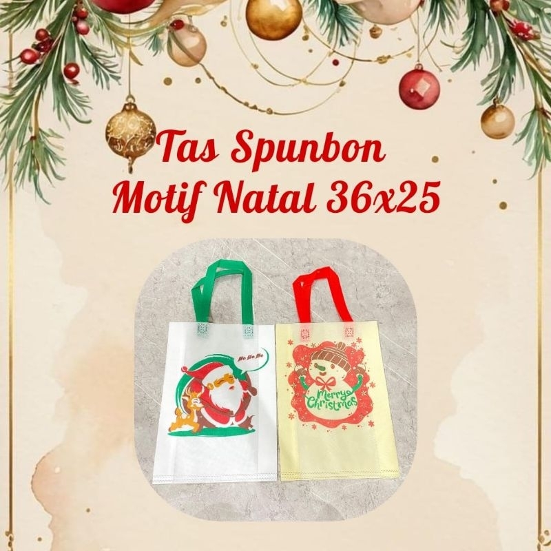 

Tas Spunbon Lipat Motif Natal [ISI 12pcs]