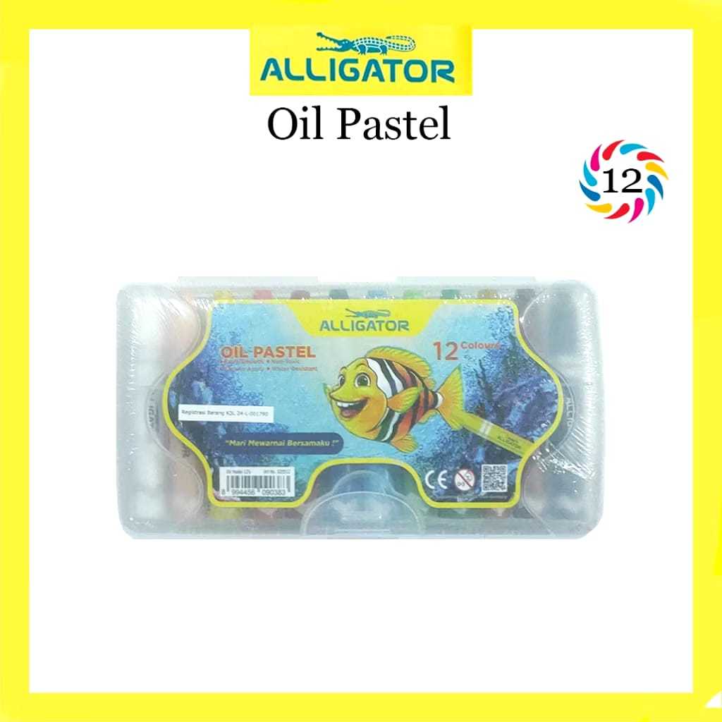 

V2_Oil Pastel AL-12W eco/Alligator Oil Pastel 12 Warna / Crayon Krayon Alligator Kemasan Plastik