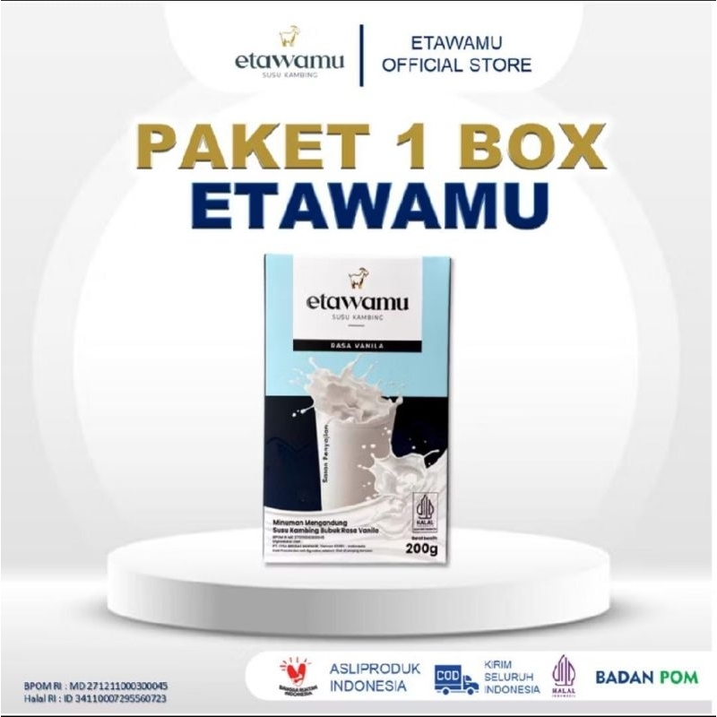 

Susu Kambing Etawa 200 g Vanila Etawamu