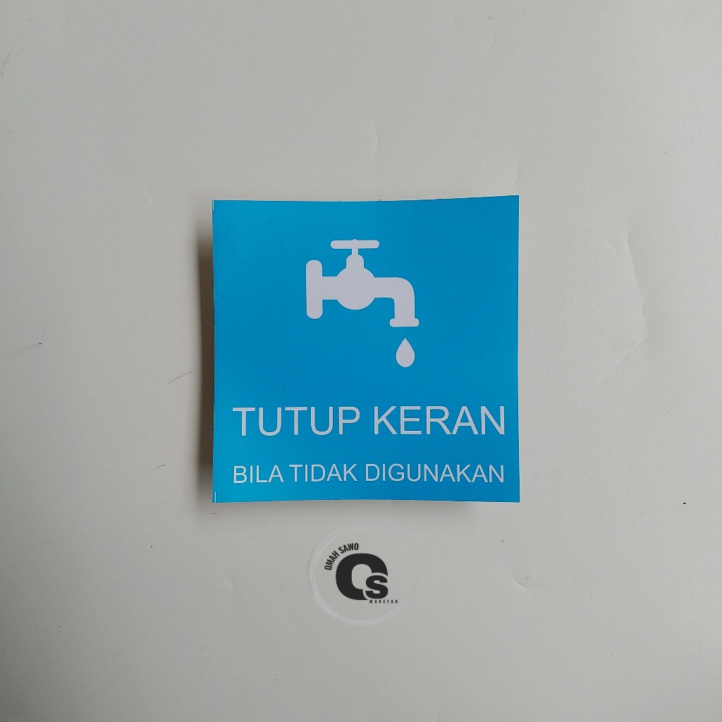 

Stiker Tutup kran Bila Tidak Digunakan - Hemat Air - StikerVinyl