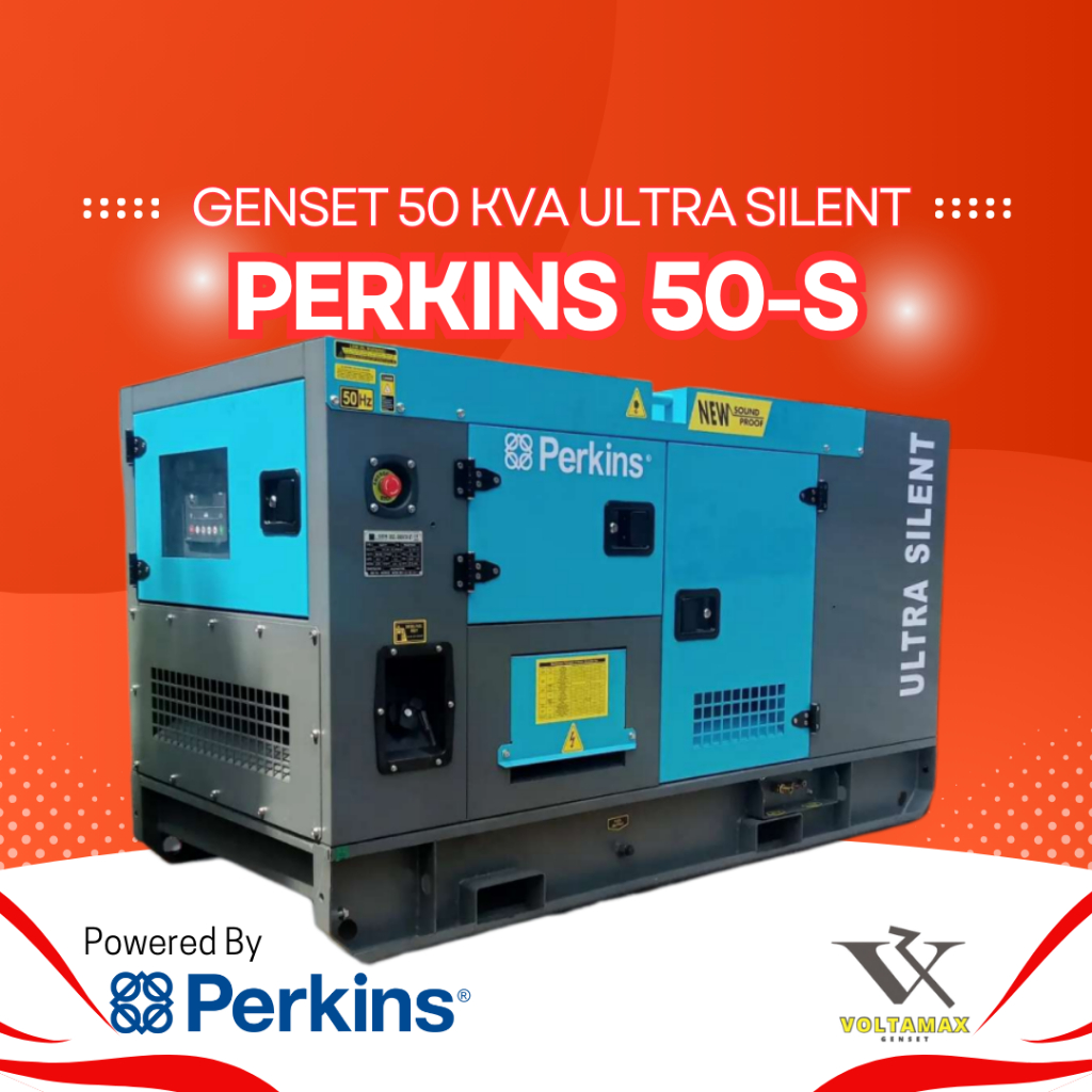 [PERKINS] Genset 50 KVA Silent Diesel Genset Sound System Genset Industri Perkins 50-S