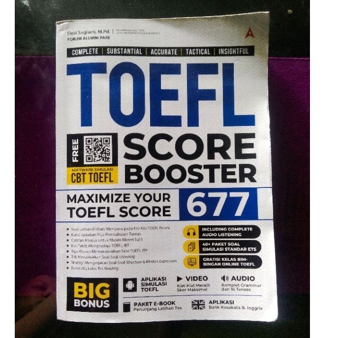Preloved Buku TOEFL Score Booster