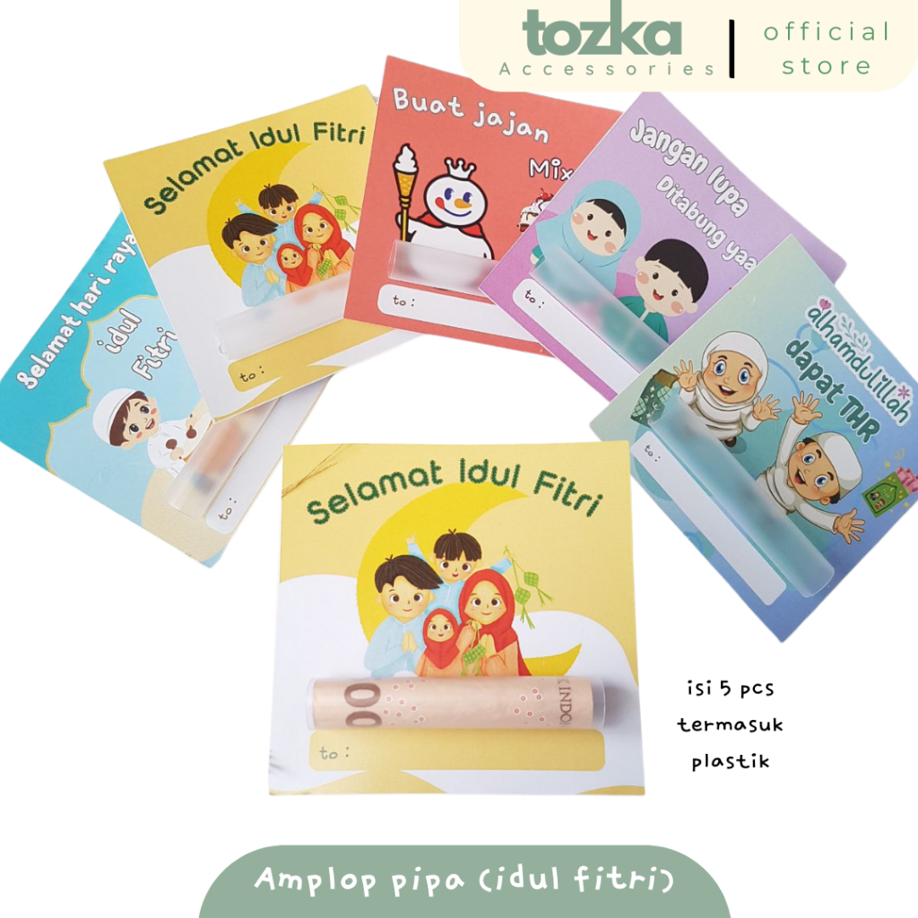 

Tozka Amplop idul fitri pipa isi 5pcs I Amplop thr I Amplop lebaran
