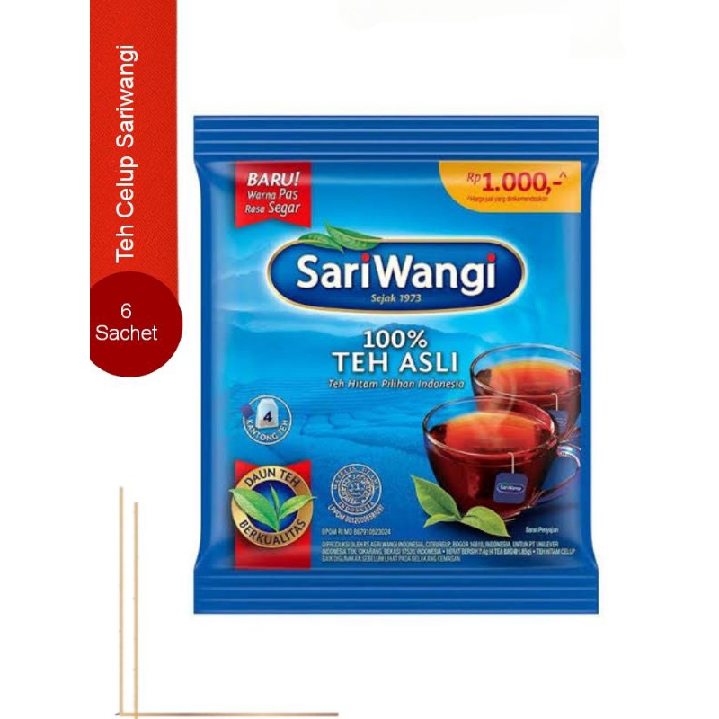 

Teh Celup Sariwangi 1 Renceng 6 Sachet Teh Celup Sariwangi Saset