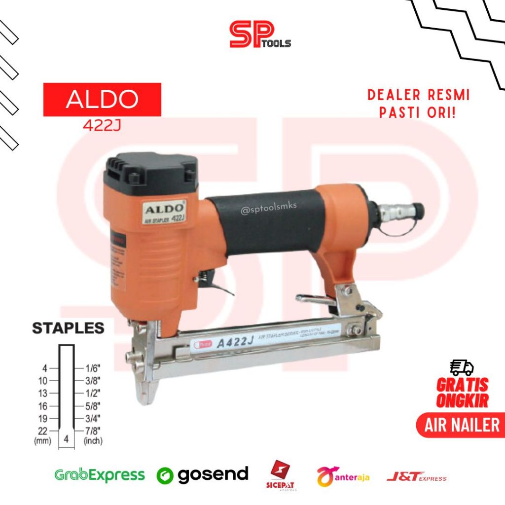 AIR NAILER / ALAT STAPLES STAPLER PAKU TEMBAK ANGIN U ALDO 422J
