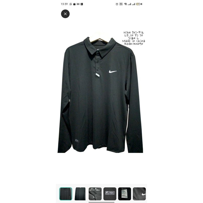 NIKE DRI-FIT VICTORY MEN'S LONG SLEEVE GOLF POLO | KAOS KERAH LENGAN PANJANG DRI FIT IMPORT