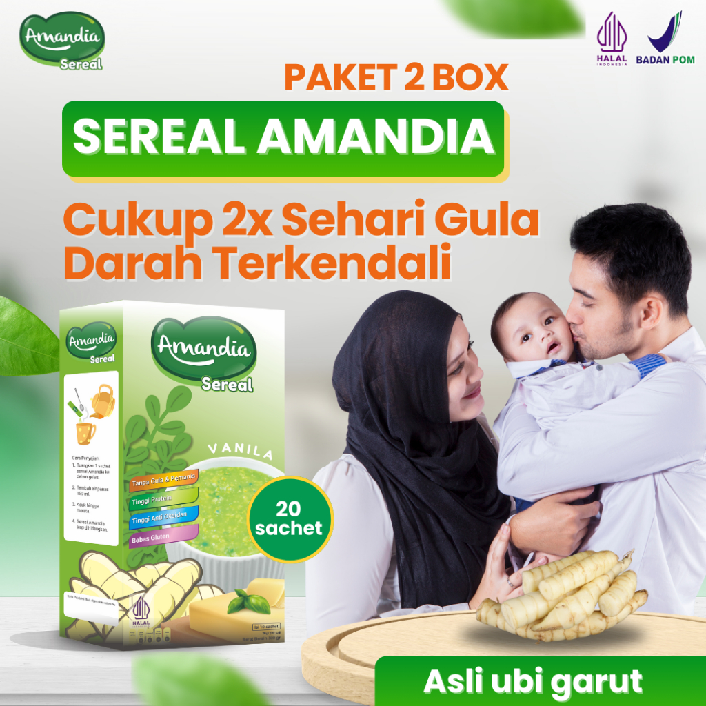 

Sereal Amandia Paket 2 Box Harga Lebih Hemat Sudah Halal & BPOM INDONESIA