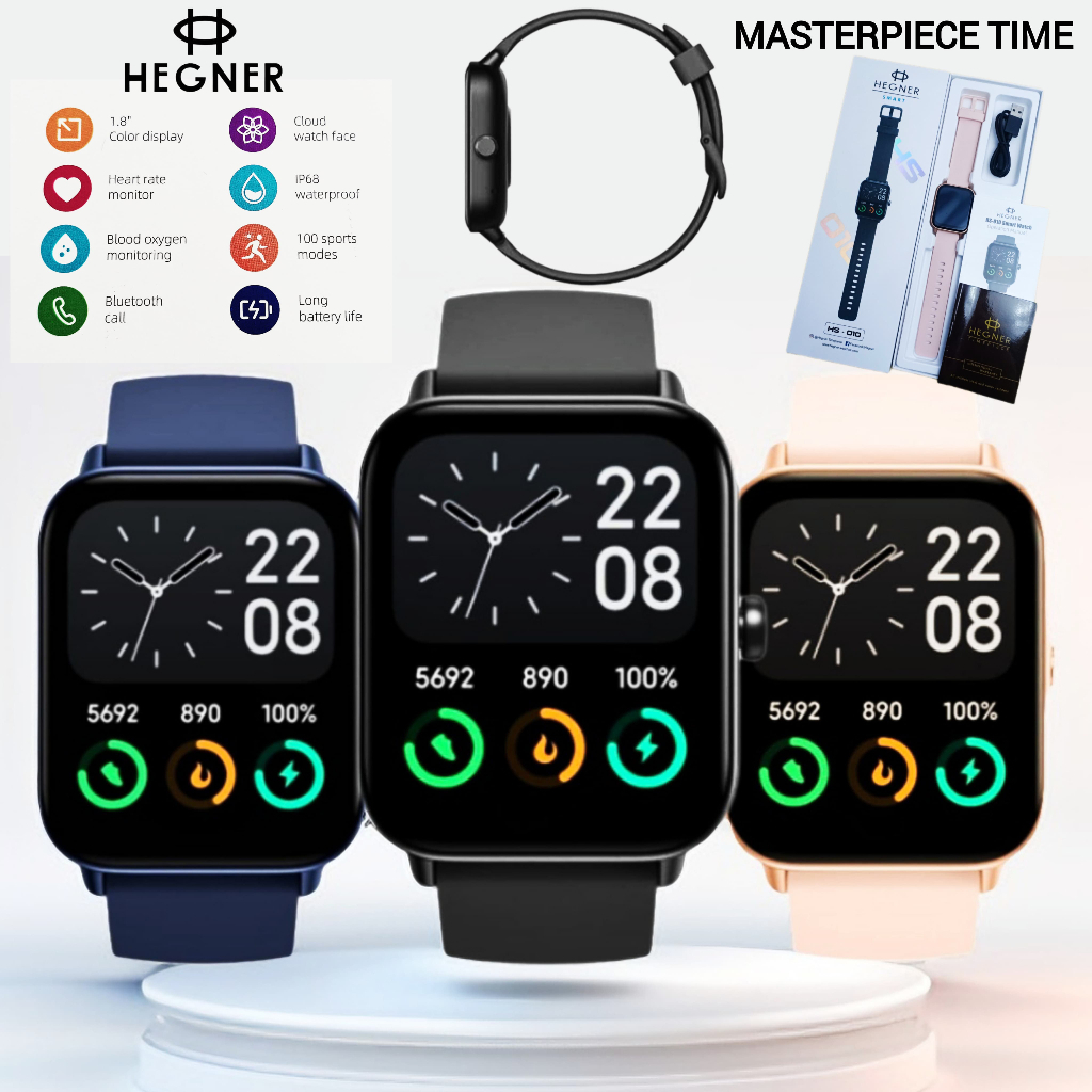 HEGNER SMARTWATCH HS 010 JAM TANGAN UNISEX ORIGINAL GARANSI RESMI