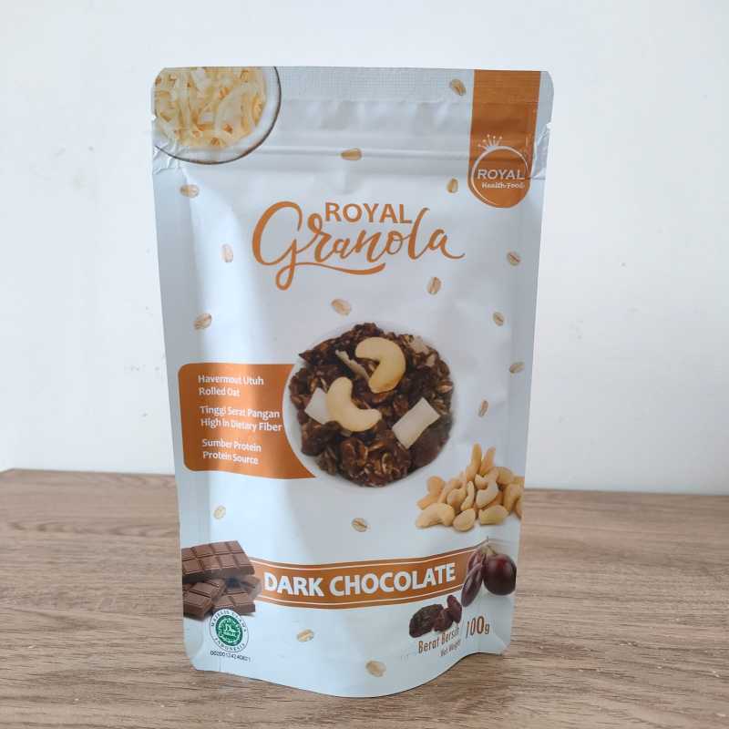 

ROYAL GRANOLA DARK CHOCOLATE BKS 100 GR