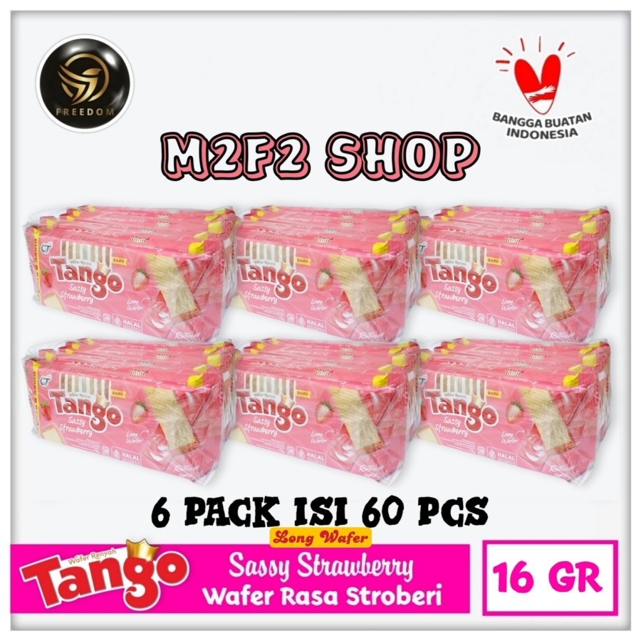

Tango Wafer Sassy Strawberry | Krim Stroberi Sachet - 16 gr (Kemasan 6 Renceng)