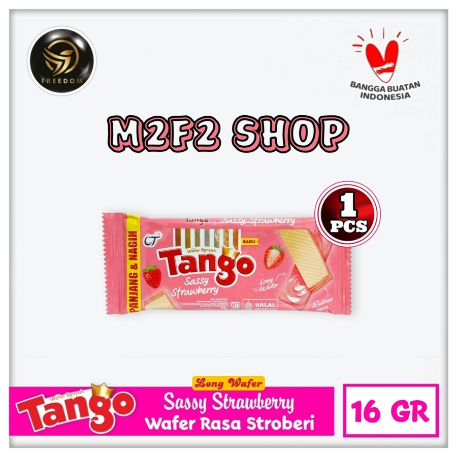 

Tango Wafer Sassy Strawberry | Krim Stroberi Sachet - 16 gr (Kemasan Satuan)