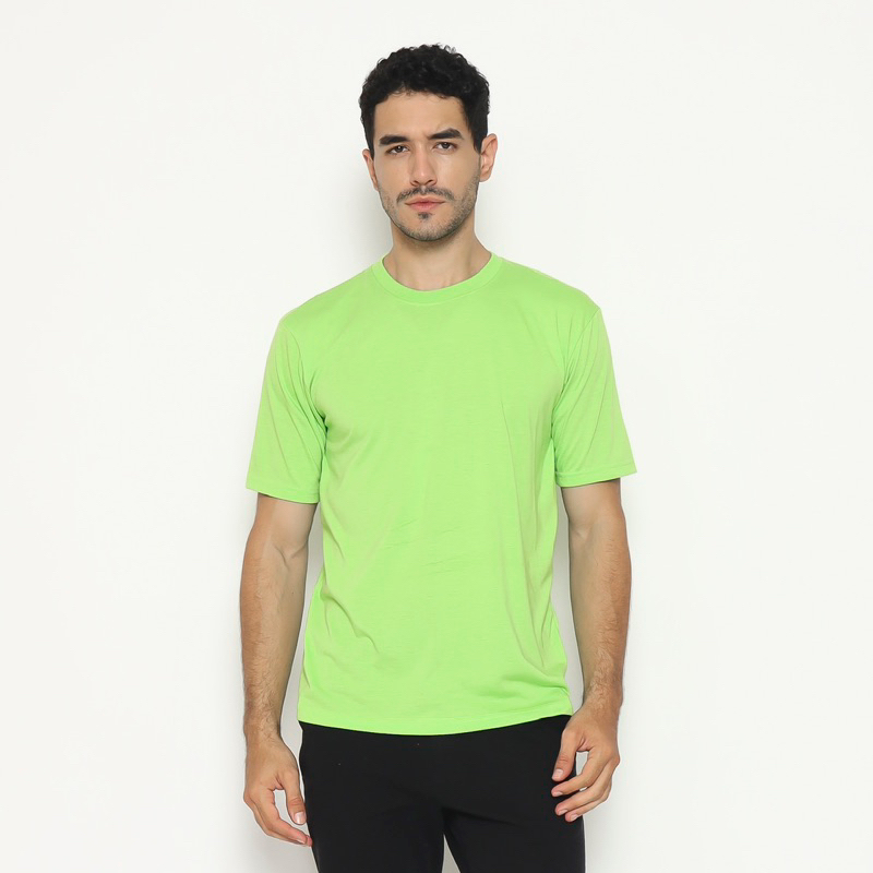 KAOS POLOS PE 24s T-SHIRT PREMIUM | HIJAU STABILO