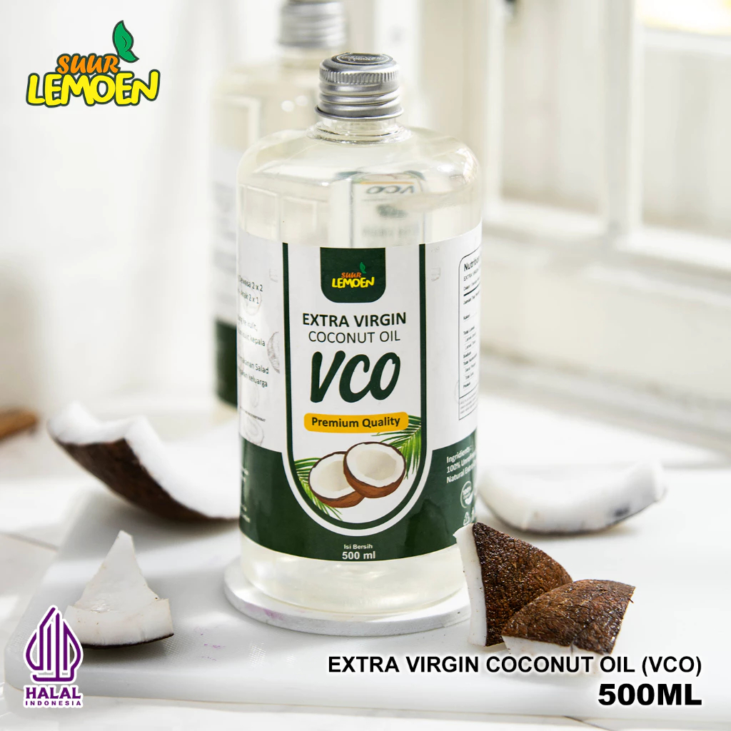 

Suur Lemoen - Extra Virgin Coconut Oil 500ml - Minyak Kelapa Murni VCO 250ml dan VCO 100ml Organik Premium - SUUR LEMOEN HGBEKASI