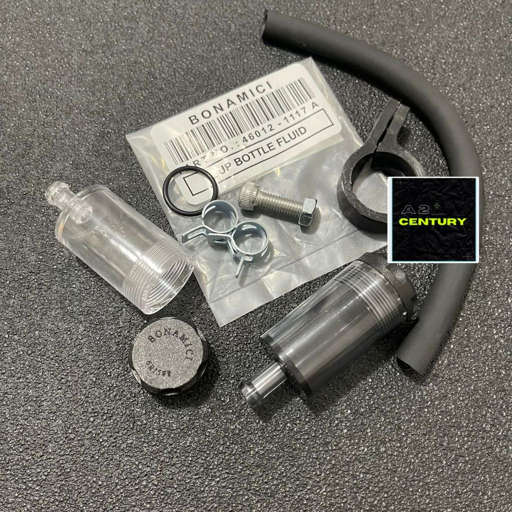 Tabung Master Handle Rem transparan Bonamici + BREKET DUDUKAN TABUNG SELANG MINYAK Universal Nmax Ae