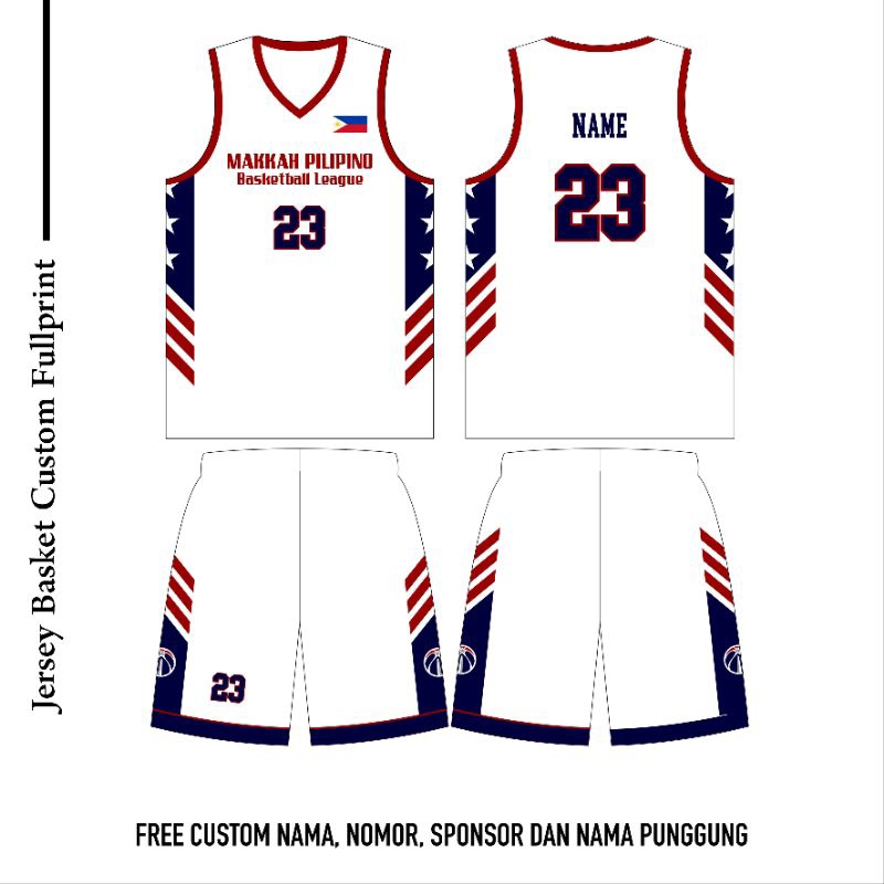 JERSEY BASKET CUSTOM FREE DESIGN FULL PRINTING