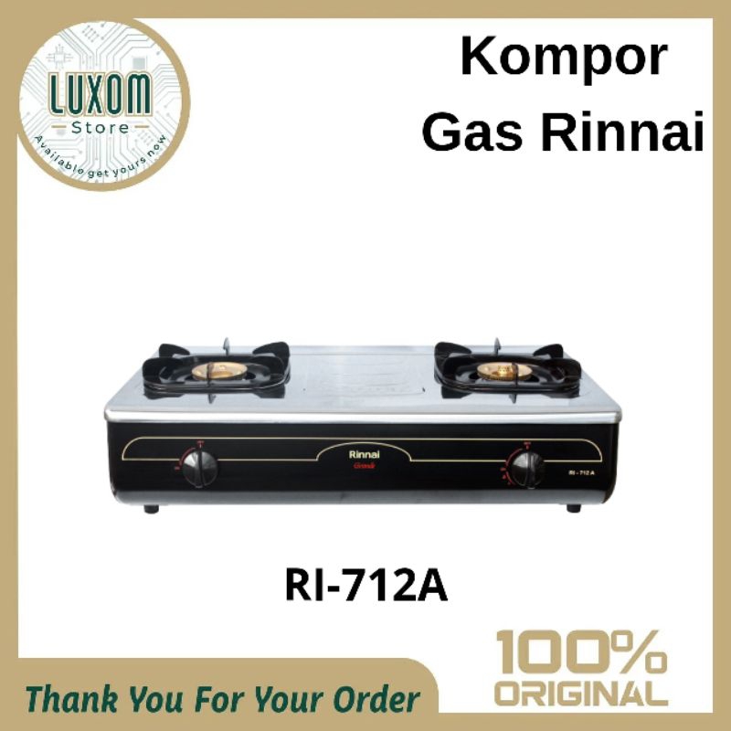 Kompor gas rinnai RI-712A/kompor gas rinnai/rinnai/kompor/2 tungku