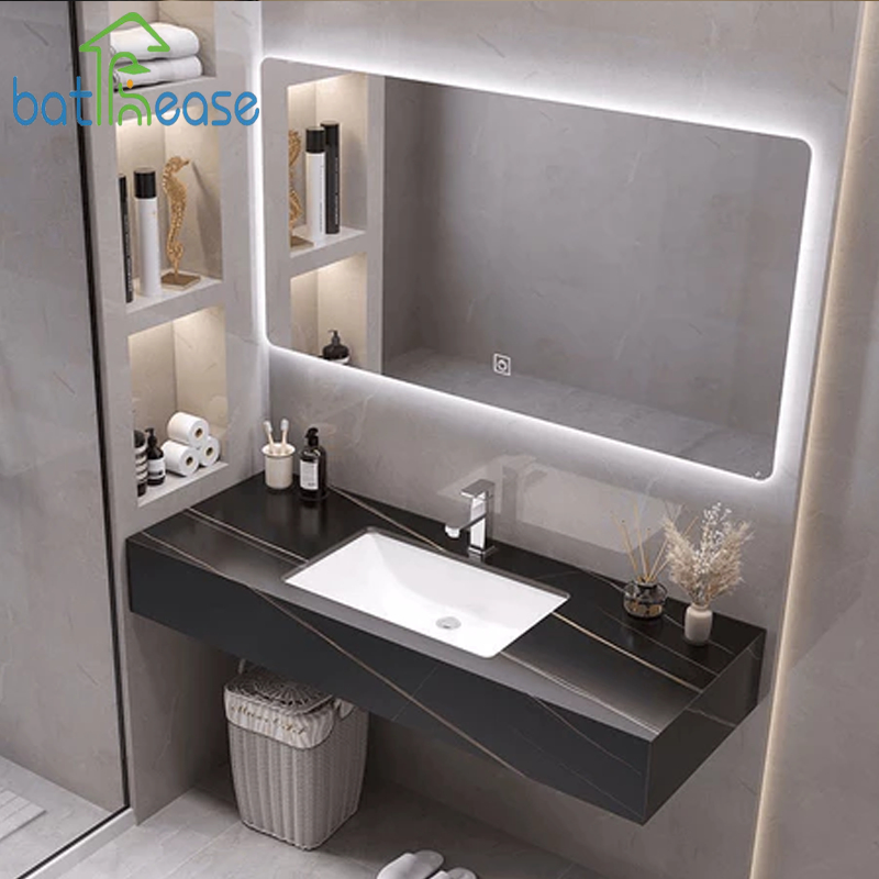 (Dalam stok)cabinet wastafel Wastafel Kabinet Set Rock Beam Stone kabinet kamar mandi wastafel cabin