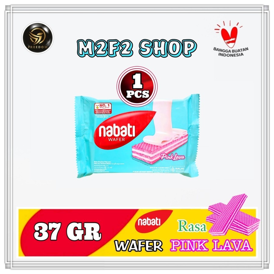 

Nabati Wafer Pink Lava Cream | Krim Pinklava Sachet - 37 gr (Kemasan Satuan)