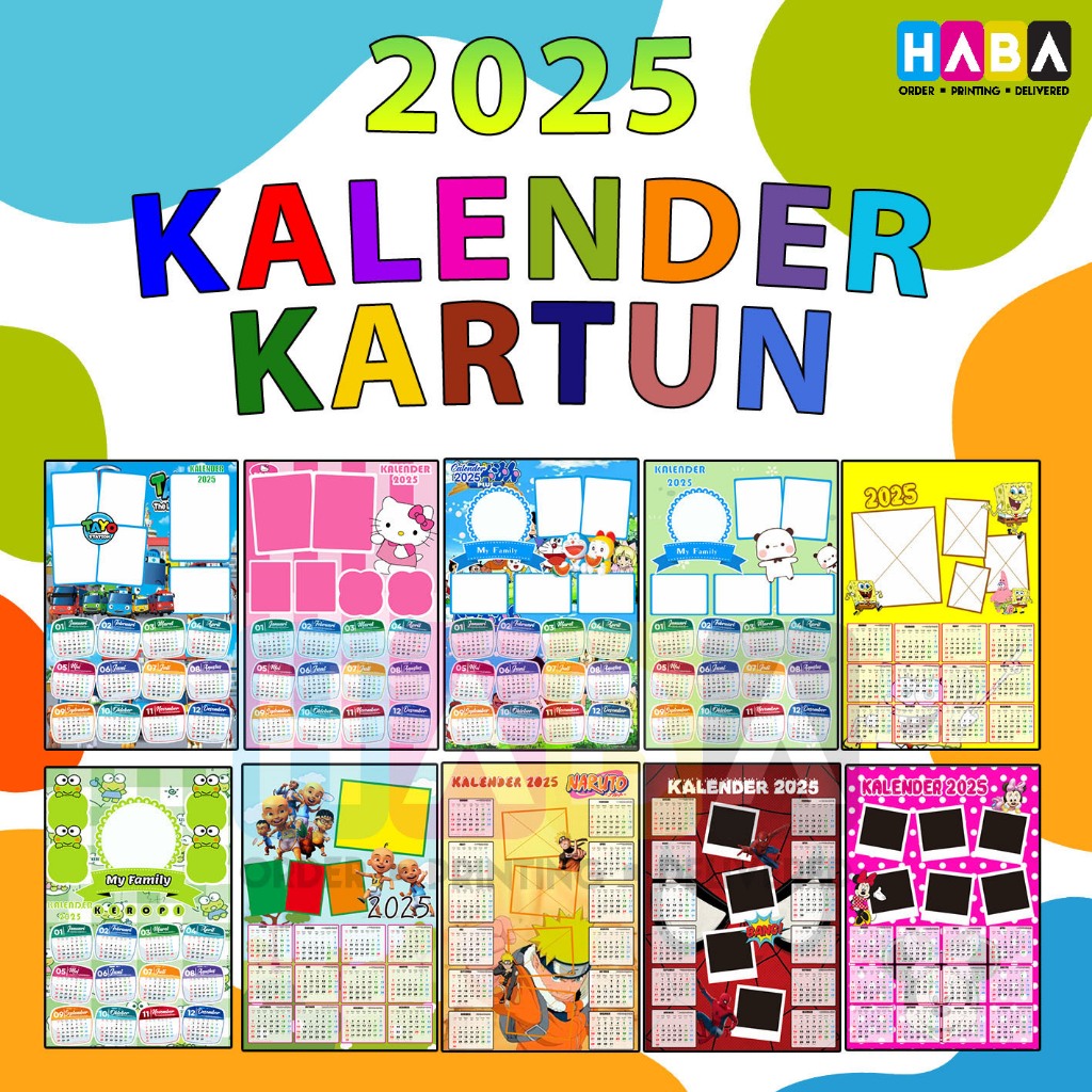 

Kalender Kartun 2025 | Kalender Karakter 2025 Custom | Cetak Kalender Dinding 2025 | Kalender Anak-anak