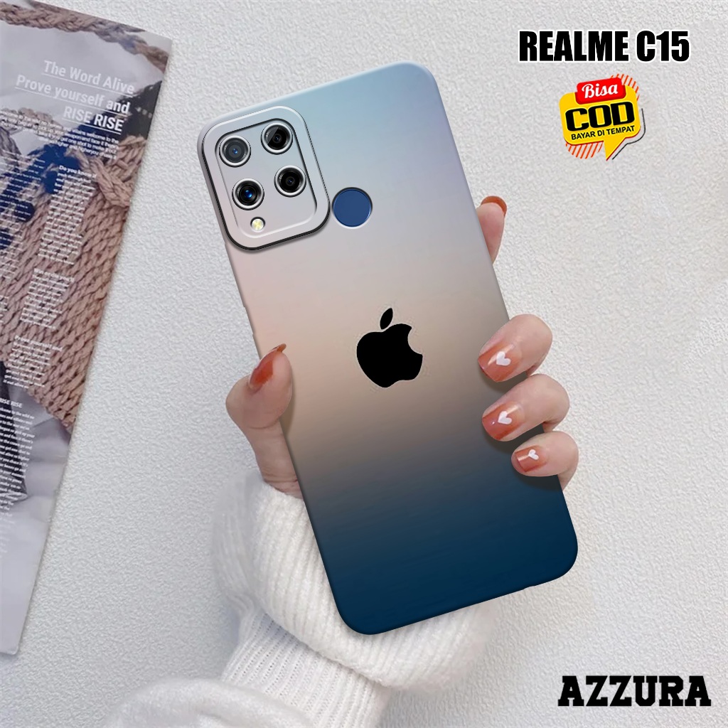 AZZURA - Case Realme C15 - Fashion Case Bunga - Softcase Realme C15 - Casing Hp Realme C15 - Kasing 
