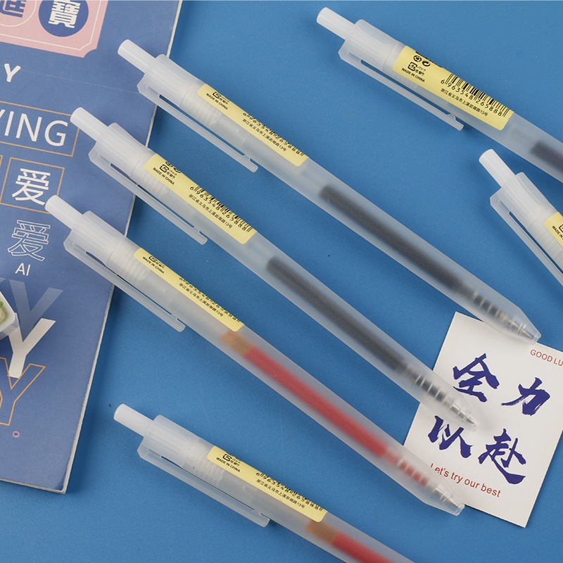 

Pulpen Gel 0.5mm Dengan Tiga Warna Model Mat Pulpen Tekan Untuk Siswa Alat Tulis Kantor Pulpen Tanda Tangan Tinta Air