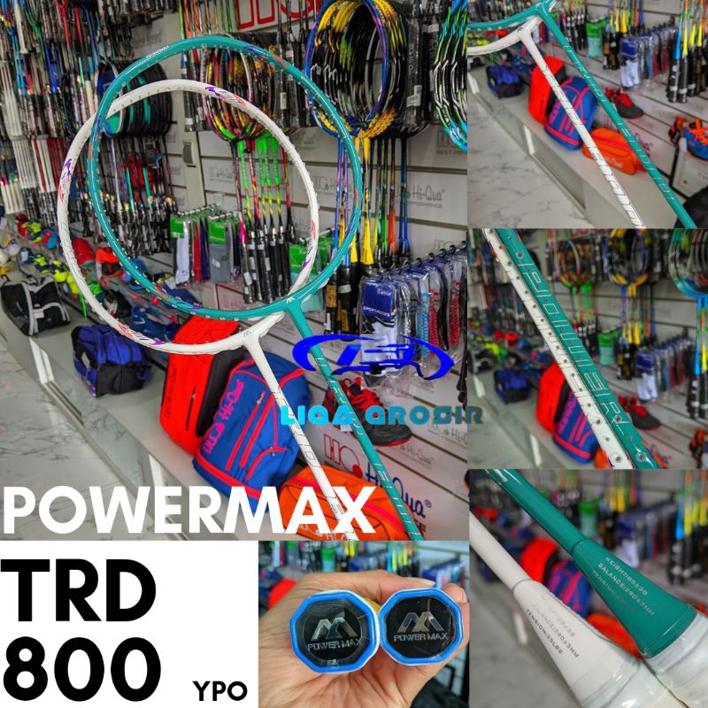 RAKET BADMINTON POWERMAX TRD 800 ORIGINAL RAKET MURAH BERKUALITAS RAKET 35 LBS