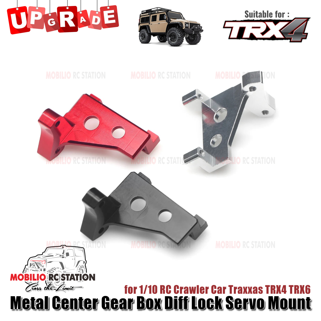 Metal Center Gear Box Diff Lock Servo Mount for RC Traxxas TRX4 TRX6