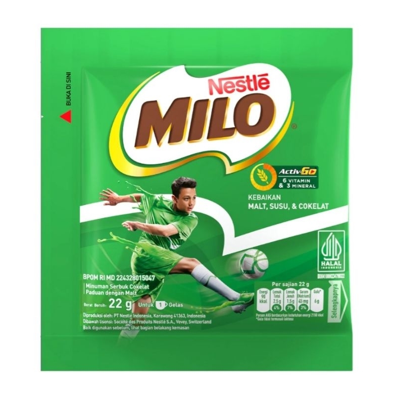 

Nestle Milo Keraiikan Malt, Susu & Cokelat 22gr
